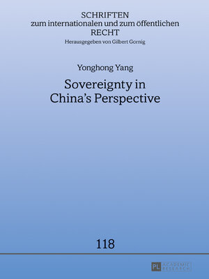 cover image of Sovereignty in Chinas Perspective